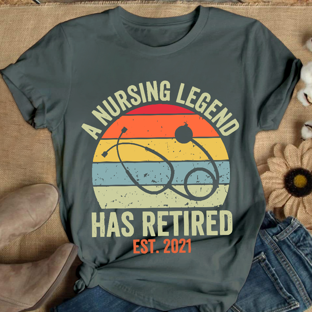 Personalized A Nursing Legend Has Retired Cotton Nurse T-shirt