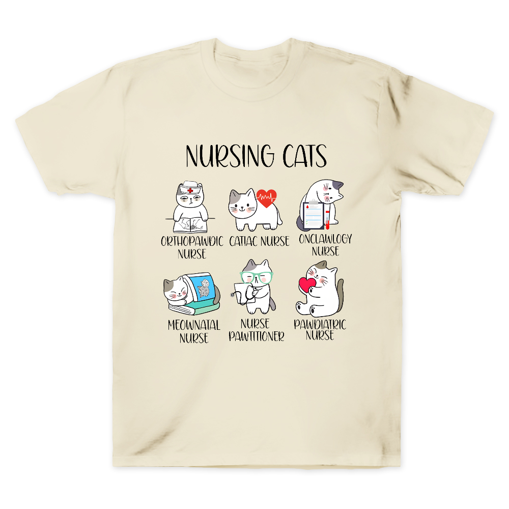 Nursing Cats Cotton Doctor T-shirt