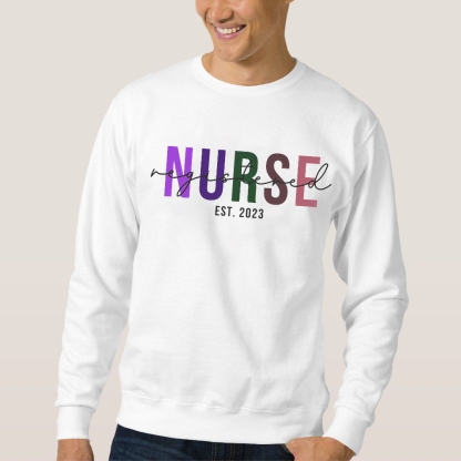 Registered Nurse Cotton Pullover Sweatshirt