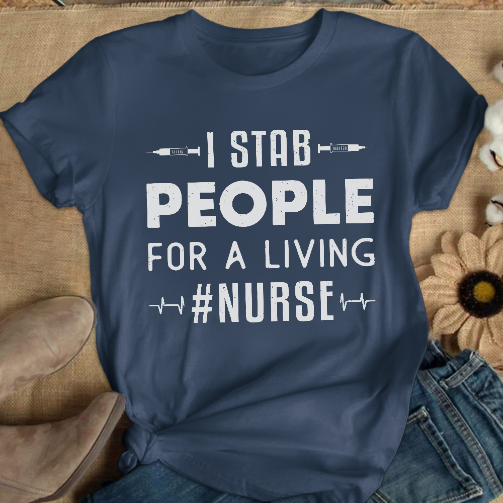 ICU Nurses Medicine Emergency Ambulance Cotton Nurse T-shirt