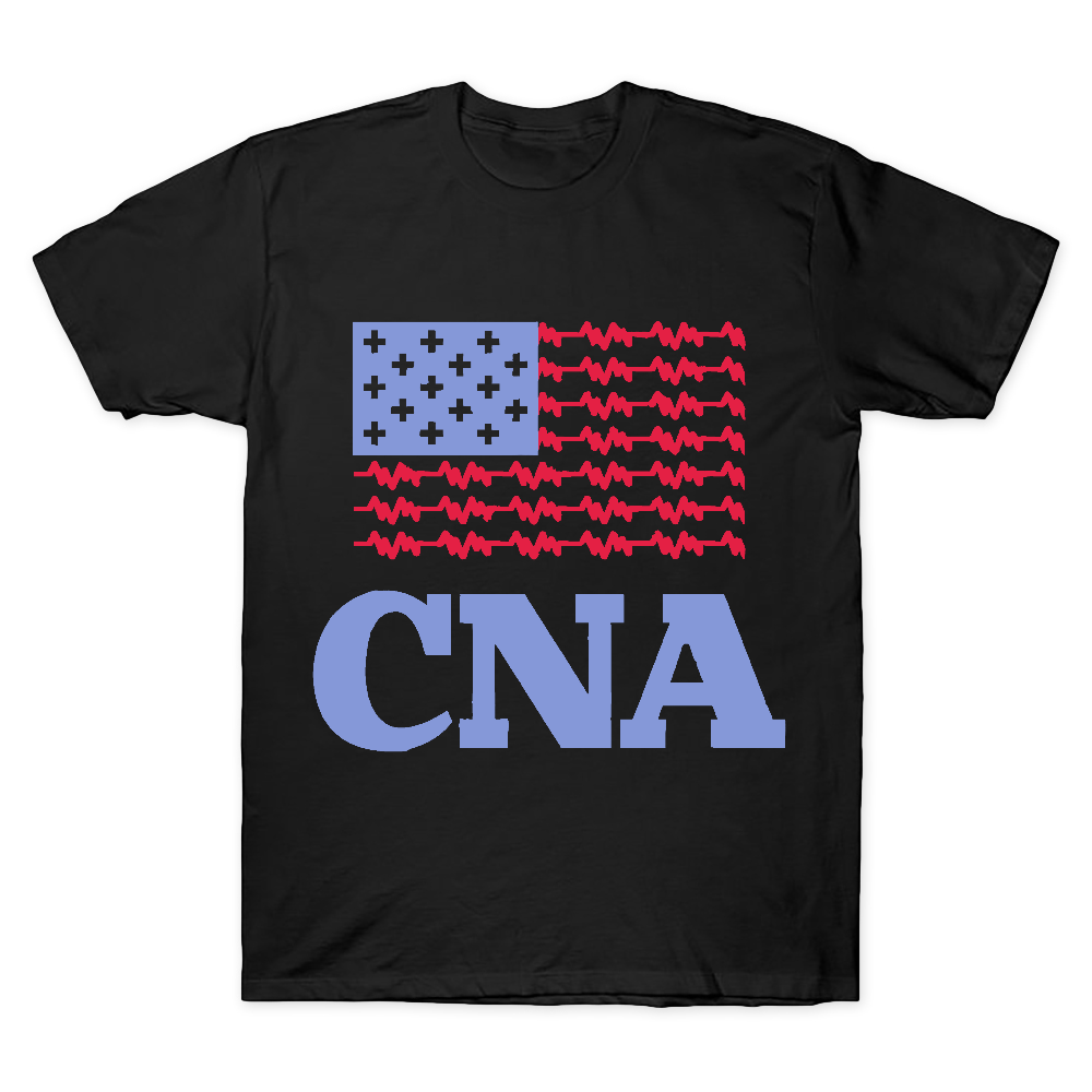 CNA USA Flag July 4th Cotton Doctor T-shirt