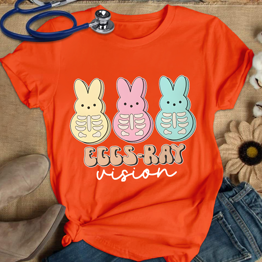 Eggs Ray Vision Radiology Cotton Nurse T-shirt