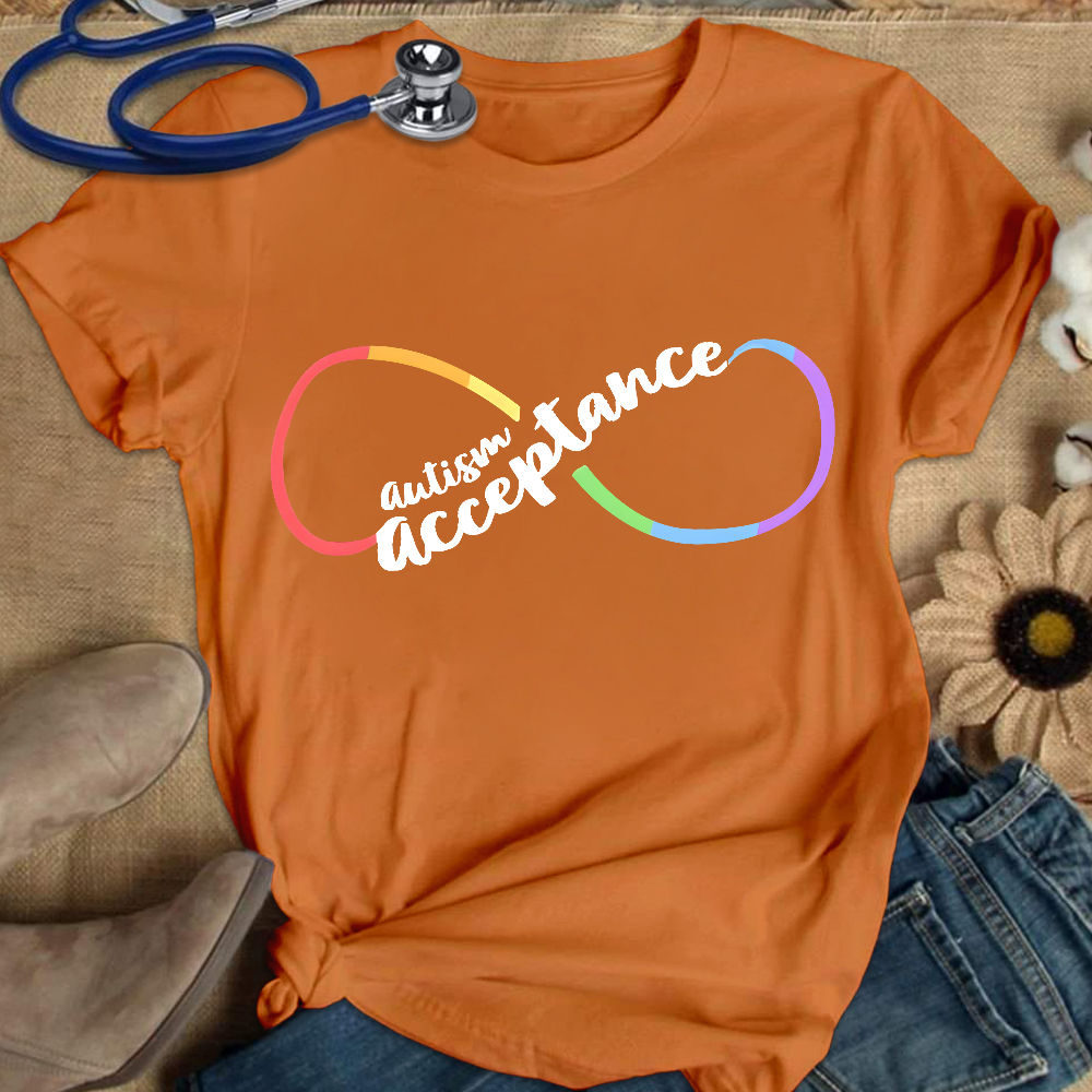 Autism Acceptance Special Education Cotton Nurse T-shirt
