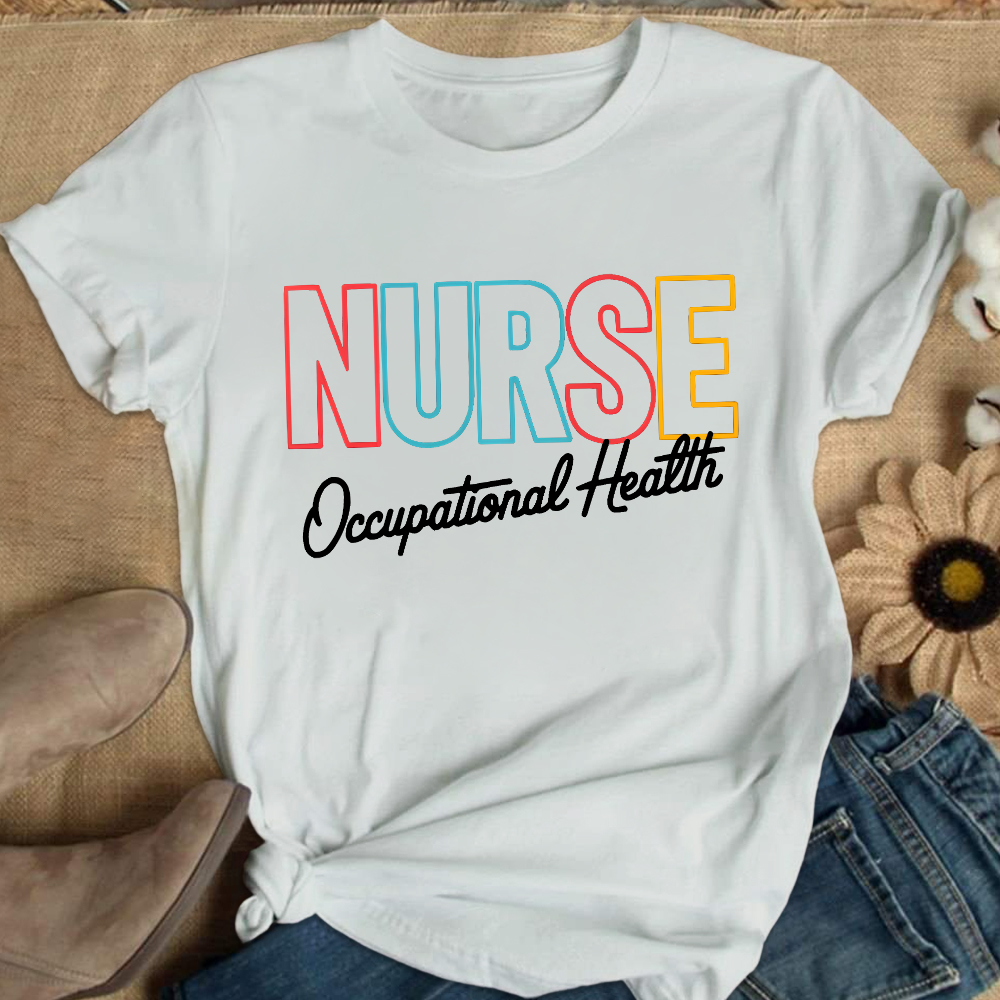 Colorful Occupational Health Cotton Nurse T-shirt