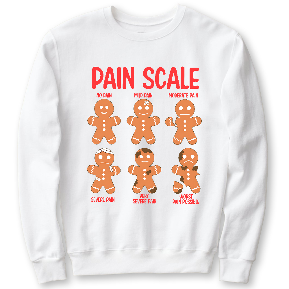 Pain Scale Cotton Pullover Sweatshirt