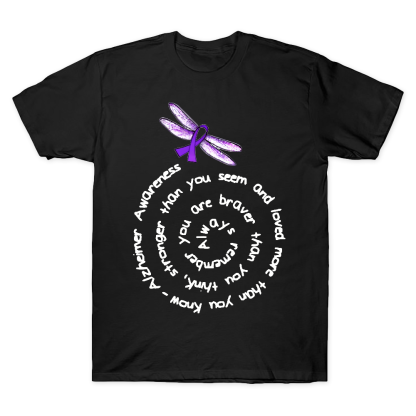 Alzheimers Awareness Memories Matter Brain Flowers Cotton Doctor T-shirt