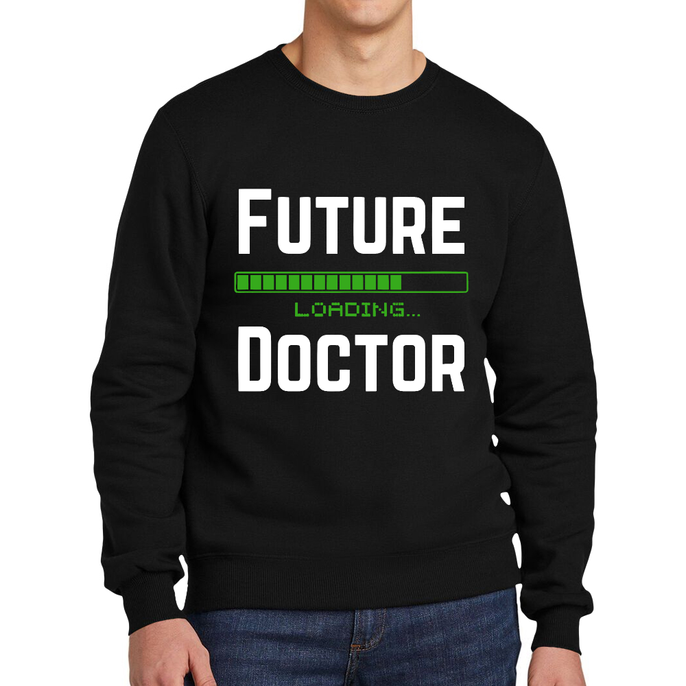 Future Doctor Cotton Pullover Crew Neck Hoodie