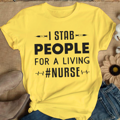 ICU Nurses Medicine Emergency Ambulance Cotton Nurse T-shirt