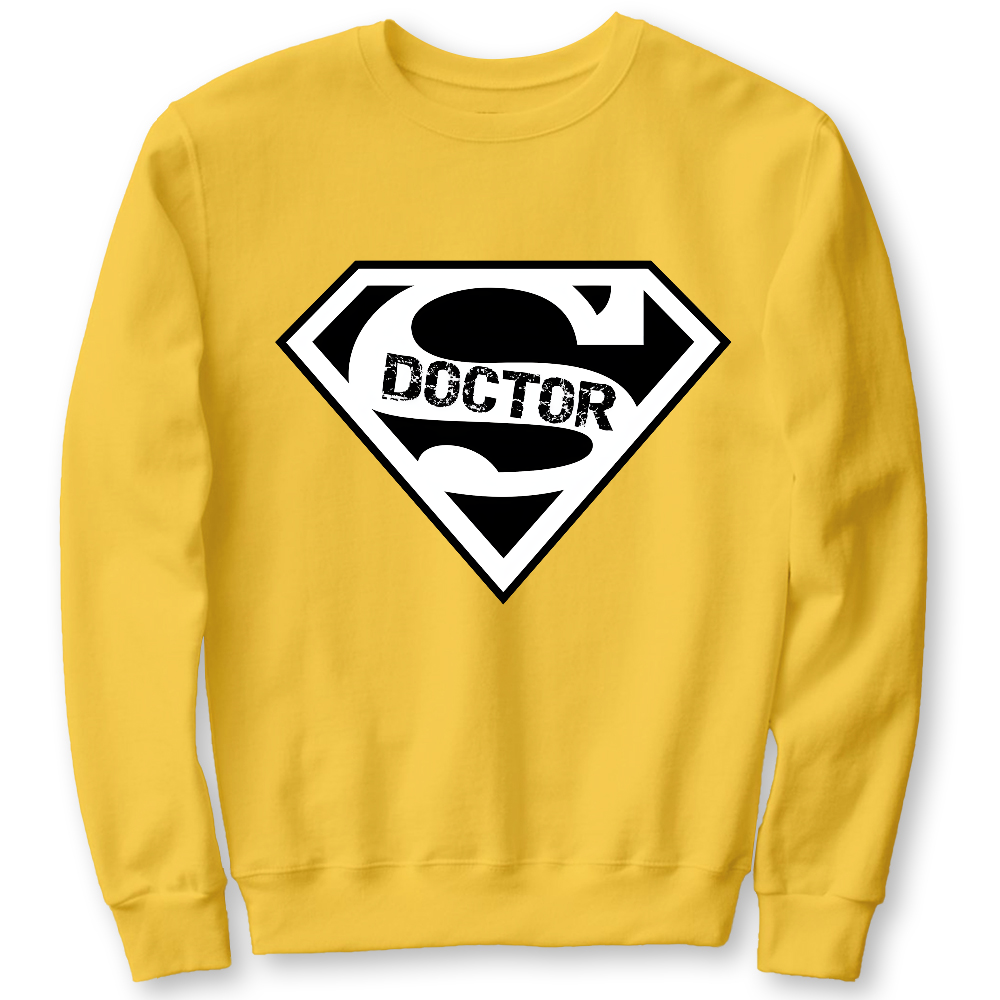 Super Doctor Cotton Pullover Sweatshirt