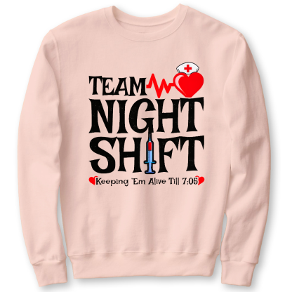Team Night Shift Cotton Pullover Sweatshirt