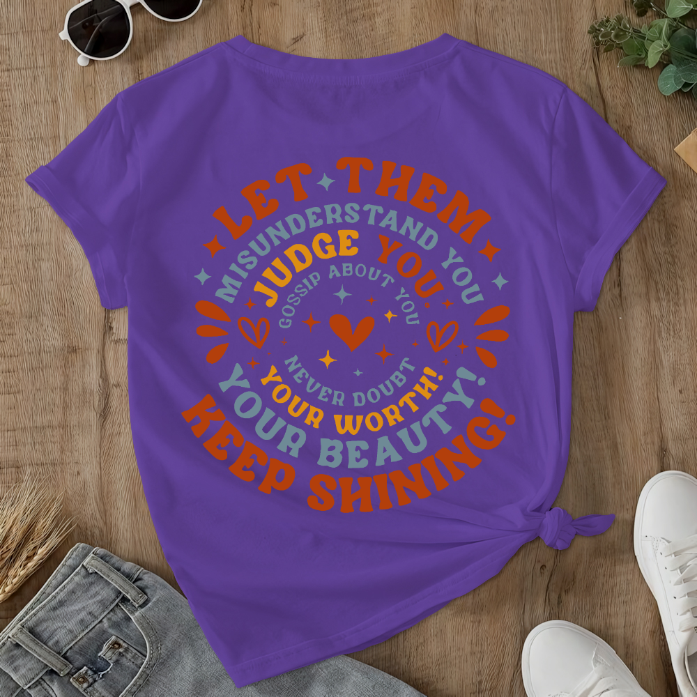 Suicide Prevention Awareness Let Them Mental Health Double-Sided Cotton Printed T-Shirt