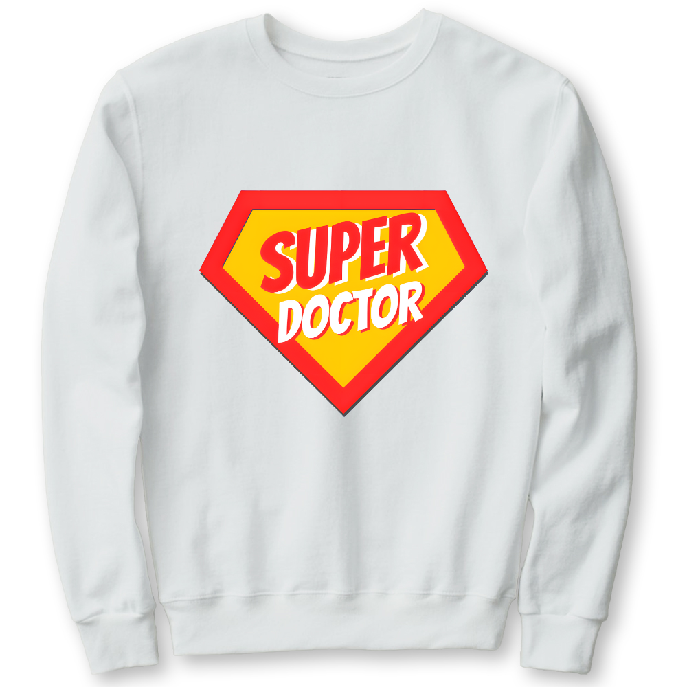 Super Doctor Cotton Pullover Sweatshirt