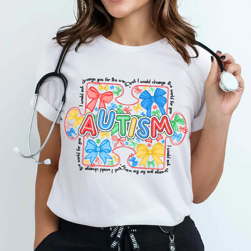 Advocating For Autism Acceptance Cotton Nurse T-shirt