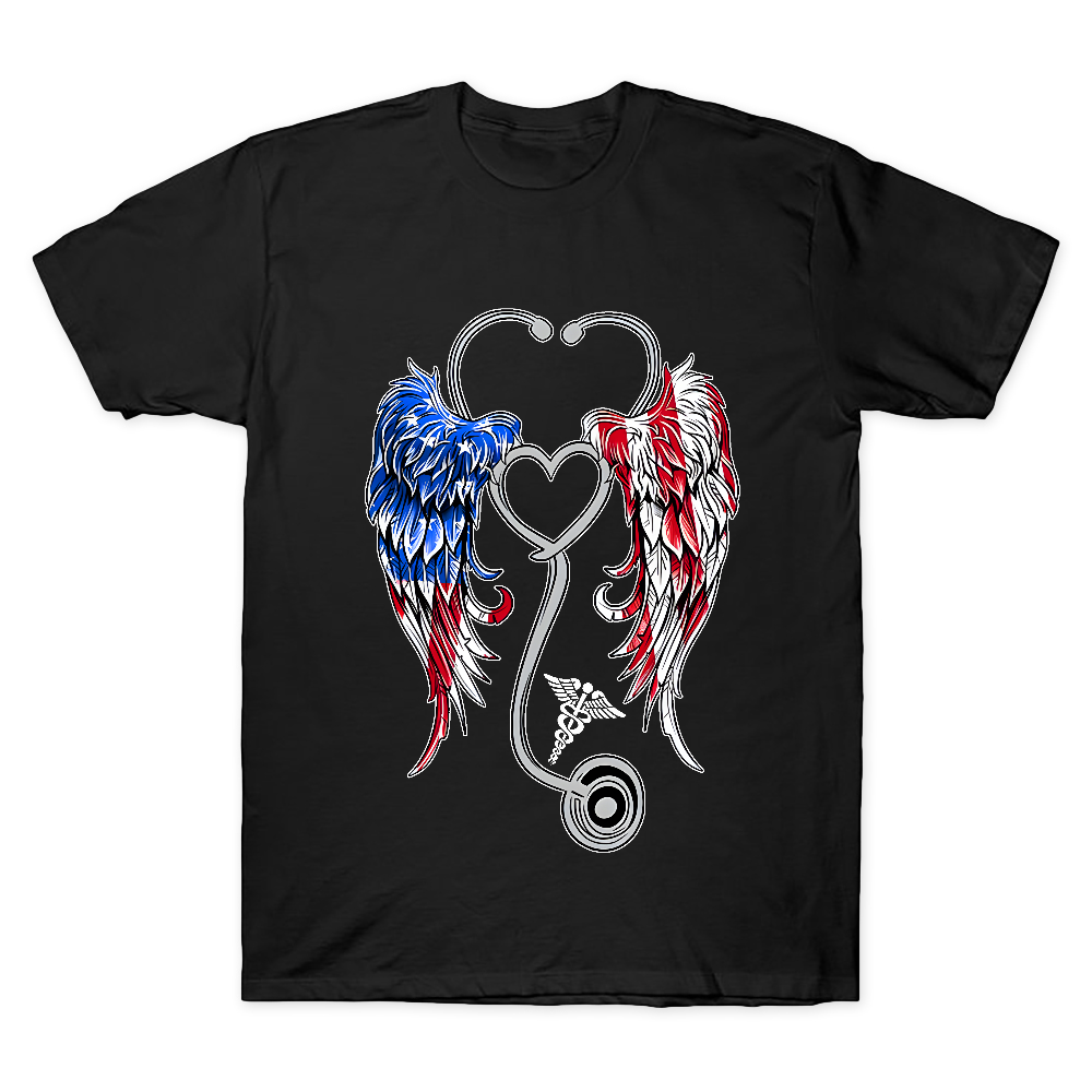 We Are Angels Who Happens To Be A Nurse Here Cotton Doctor T-shirt
