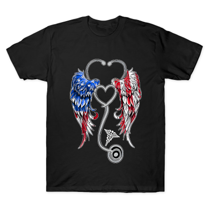 We Are Angels Who Happens To Be A Nurse Here Cotton Doctor T-shirt