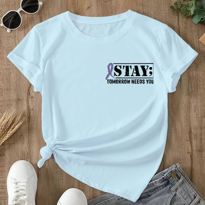 Your Story Is Not Over Suicide Prevention Double-Sided Cotton Printed T-Shirt