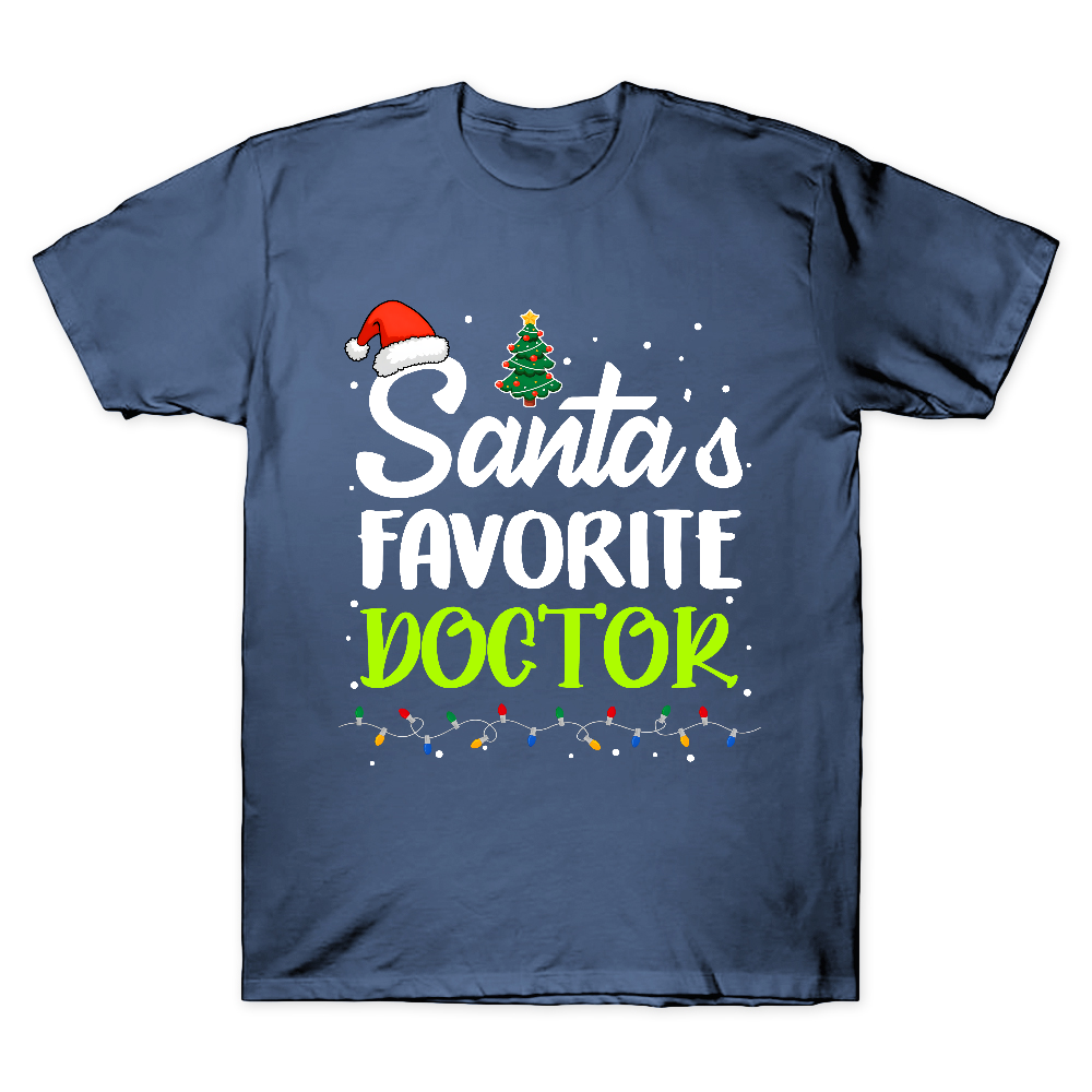 Santa’s Favorite Christmas Doctor Cotton Doctor T-shirt