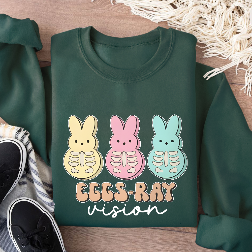 Eggs Ray Vision Radiology Cotton Pullover Sweatshirt