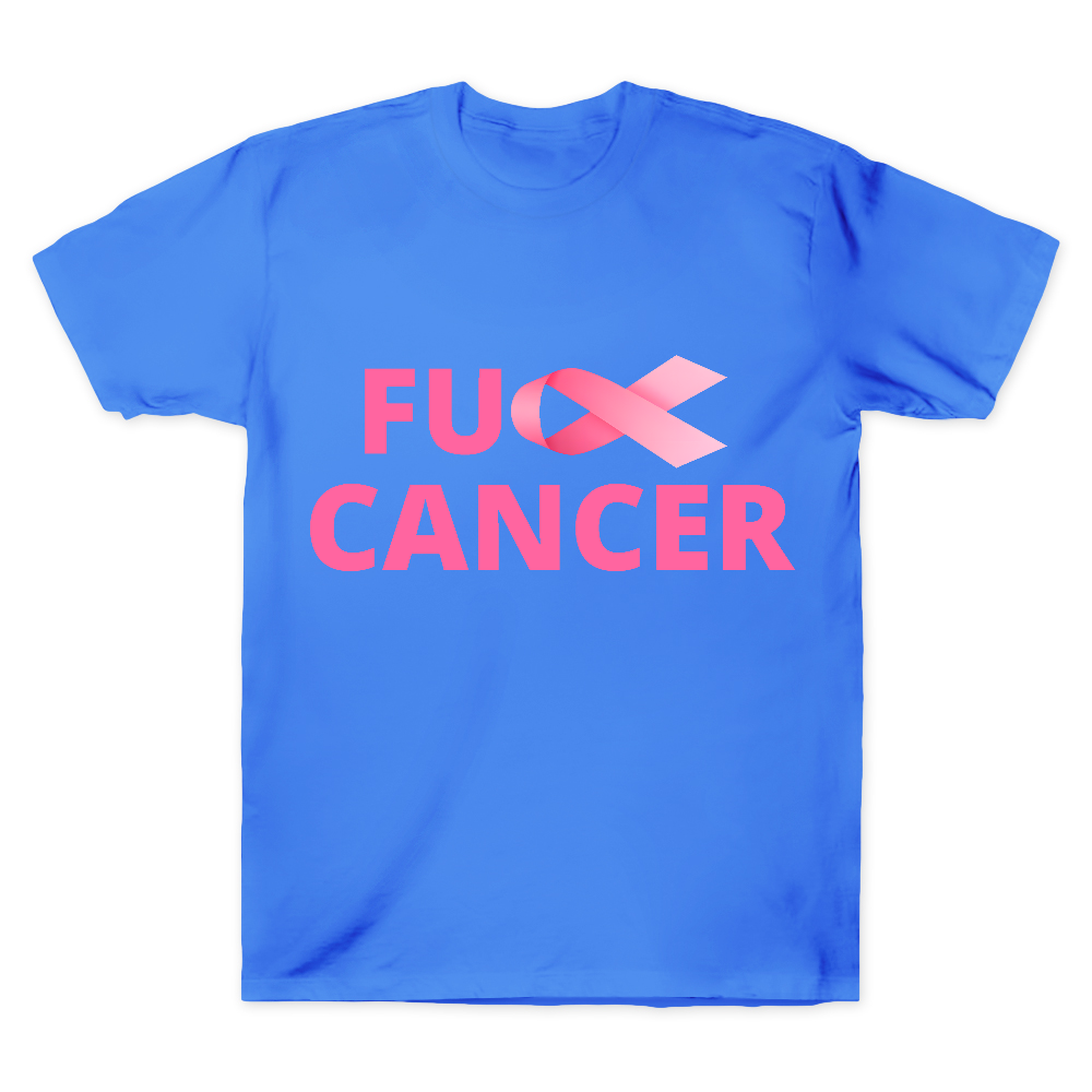 Fuck Cancer Breast Cancer Support With Pink Ribbon Cotton Doctor T-shirt