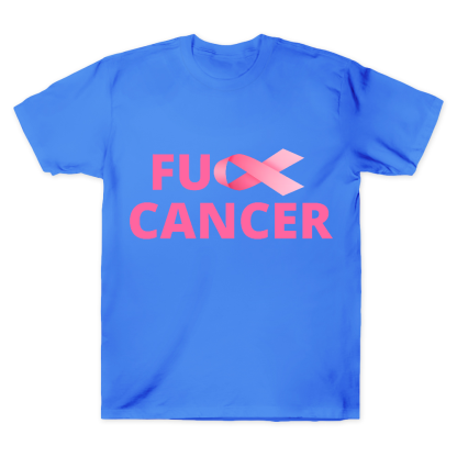Fuck Cancer Breast Cancer Support With Pink Ribbon Cotton Doctor T-shirt