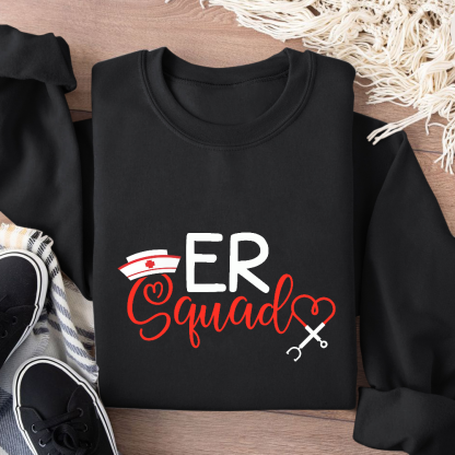 Er Nurse Squad Cotton Pullover Sweatshirt
