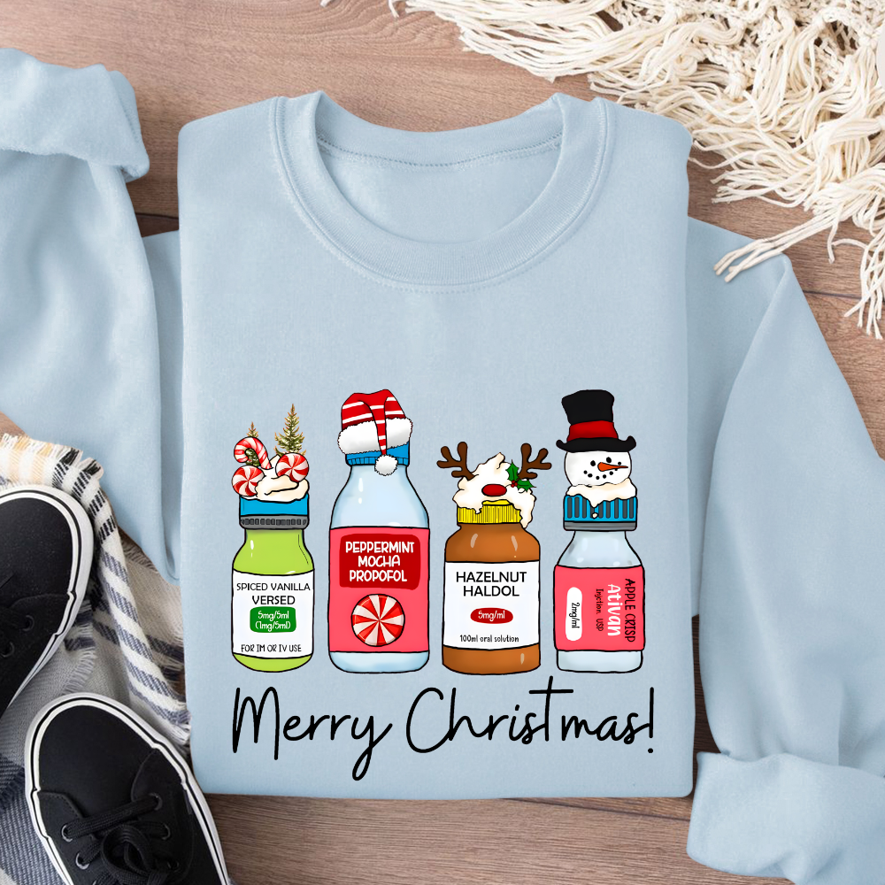 Christmas Pharmacy Cotton Pullover Sweatshirt