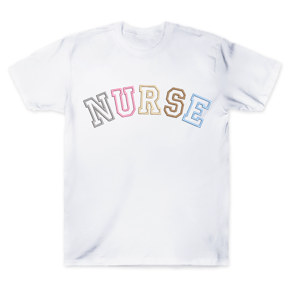 Embroidered Nurse Cotton Doctor T-shirt