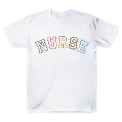 Embroidered Nurse Cotton Doctor T-shirt