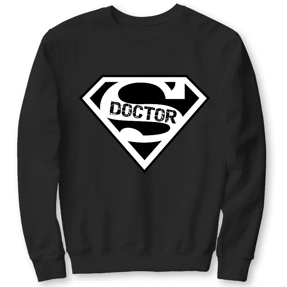 Super Doctor Cotton Pullover Sweatshirt