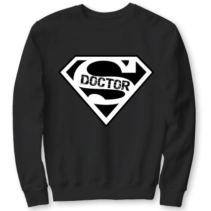 Super Doctor Cotton Pullover Sweatshirt