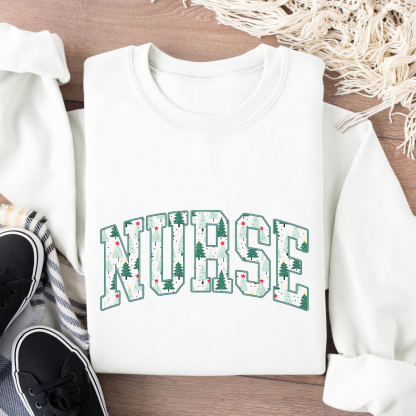 Christmas Nursing Cotton Pullover Sweatshirt