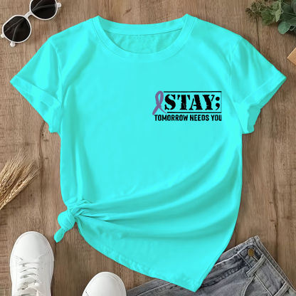 Your Story Is Not Over Suicide Prevention Double-Sided Cotton Printed T-Shirt
