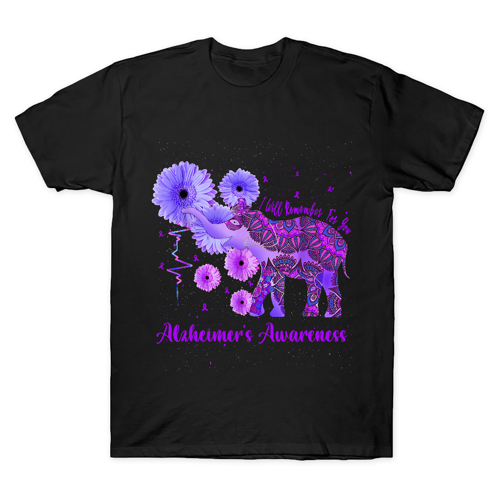 Alzheimer's Awareness Remember For You Ethnic Elephant Cotton Doctor T-shirt