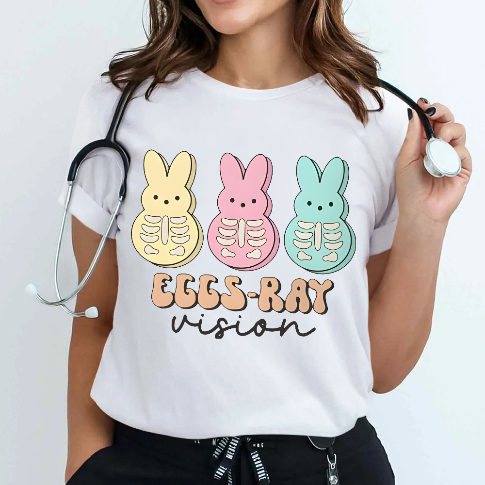 Eggs Ray Vision Radiology Cotton Nurse T-shirt