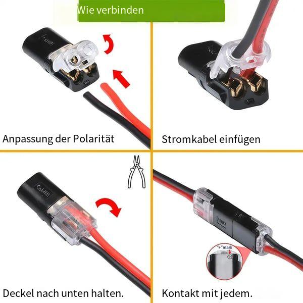 Doppelader-Steckverbinder für LED-Lichtleisten, 2-polig