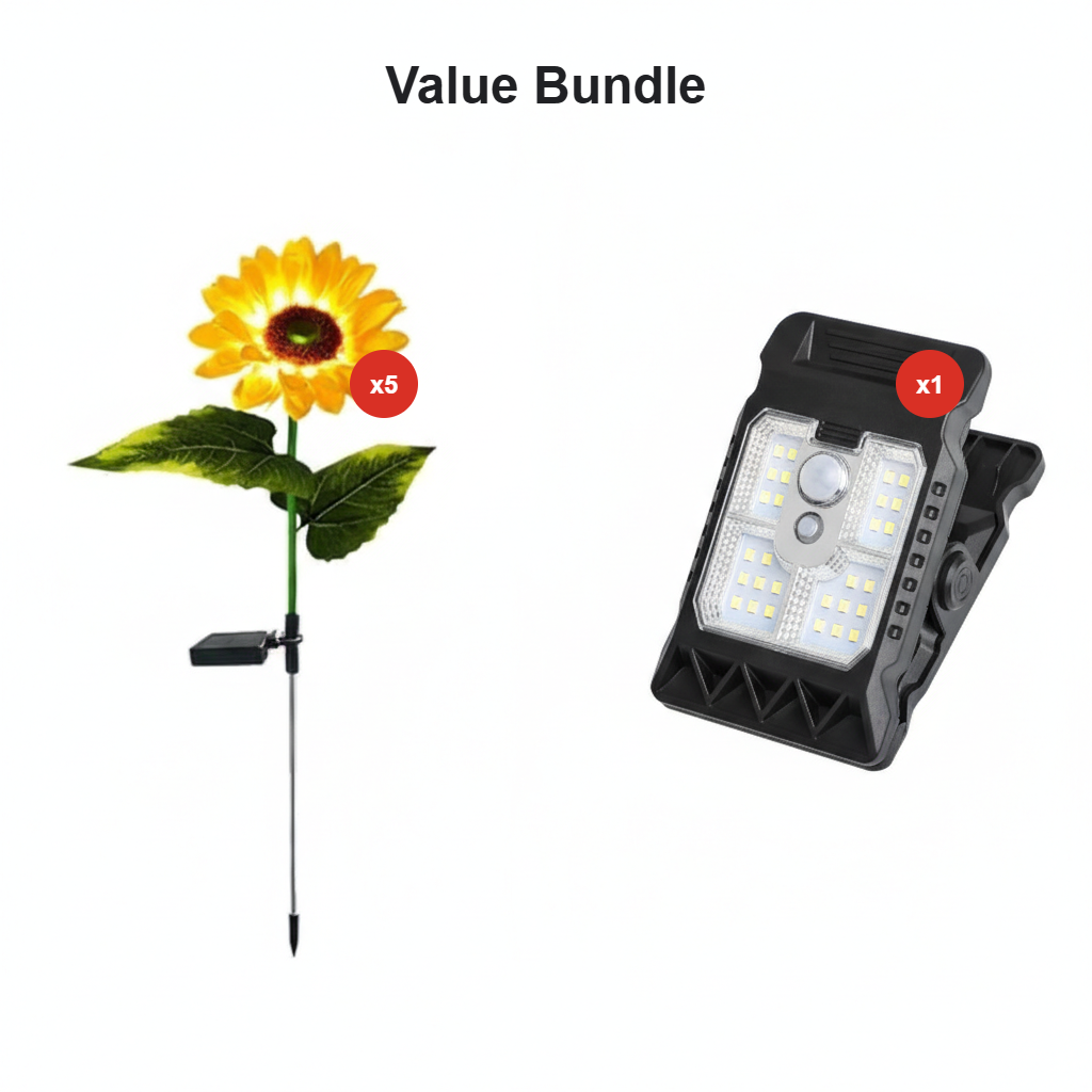 🌻 50% OFF NOW! ☀️ Waterproof Solar Sunflower Lights – Realistic Petals, IP65 Weatherproof & 8-12H Auto Glow ✨