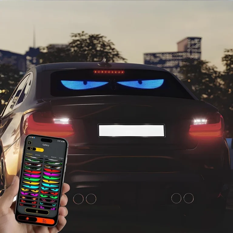 😈 Halloween Spooktacular Deal Alert! 🎃 Devil Eyes LED Sign: App - Controlled, Animated for Car/Truck Windshields