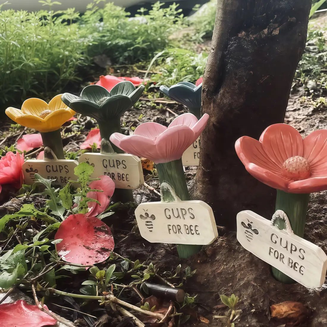 🐝 Blumenförmige Wasserstation für Bienen 💧