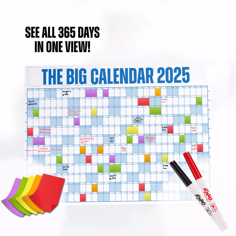 🎁Last Day Promotion 50% OFF🔥The Big Calendar 2025 | Dry Erase