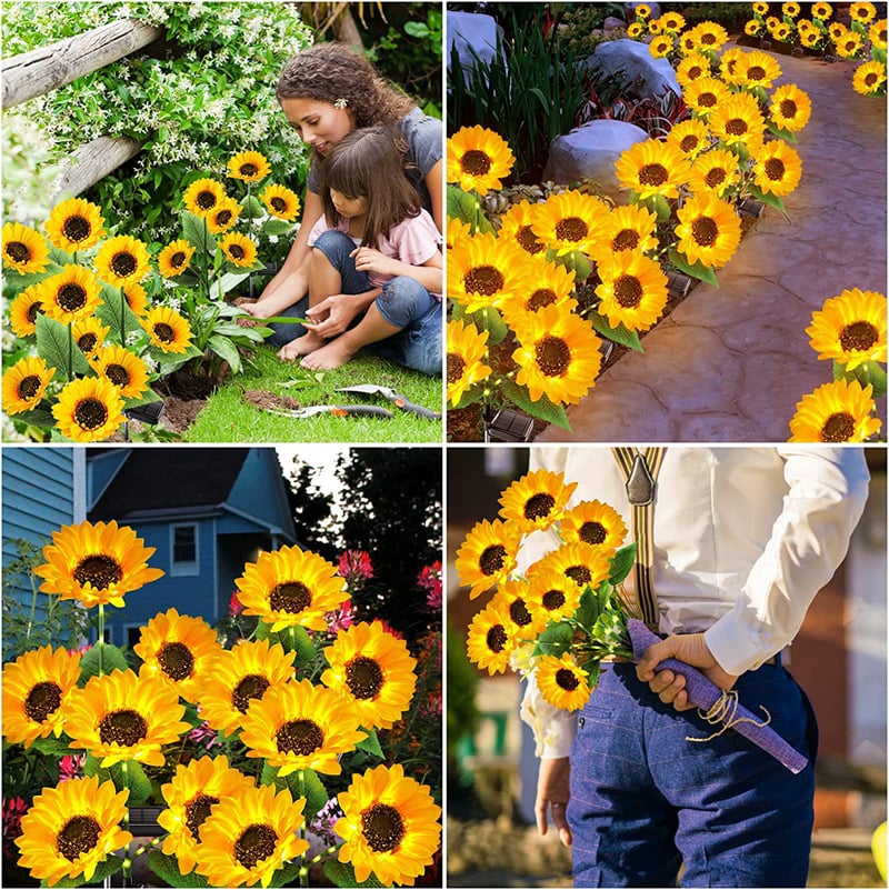 🌻 50% OFF NOW! ☀️ Waterproof Solar Sunflower Lights – Realistic Petals, IP65 Weatherproof & 8-12H Auto Glow ✨