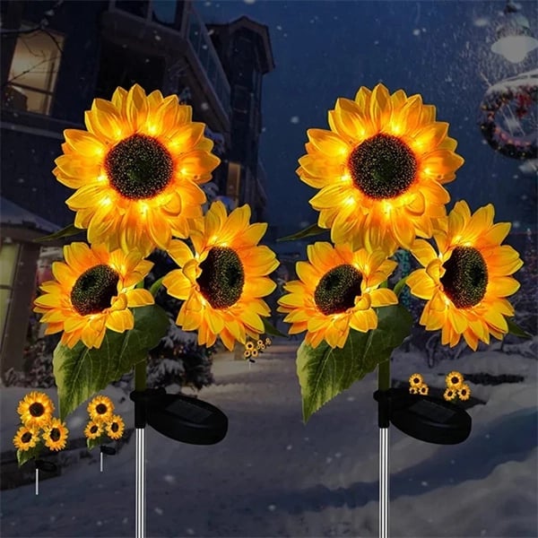 🌻 50% OFF NOW! ☀️ Waterproof Solar Sunflower Lights – Realistic Petals, IP65 Weatherproof & 8-12H Auto Glow ✨