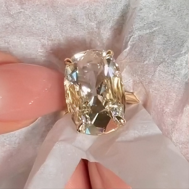 4.8ct Princess Cut White Sapphire Diamond Solitaire Ring