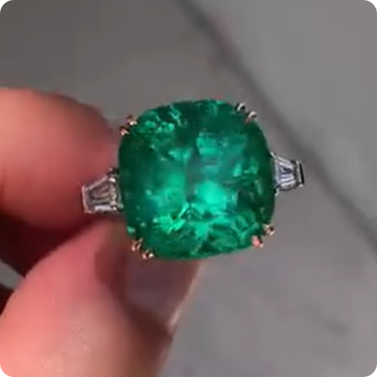 Timeless Classic 7ct Asscher Cut Emerald Sapphire Everyday Engagement Ring