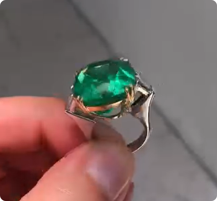 Timeless Classic 7ct Asscher Cut Emerald Sapphire Everyday Engagement Ring