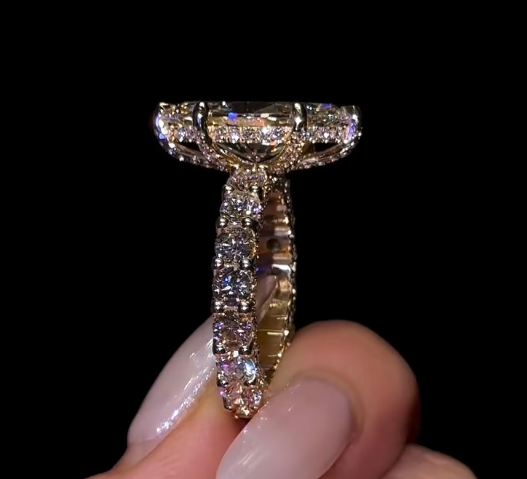 Luxurious 5.2ct Marquise Cut White Sapphire Wedding Ring