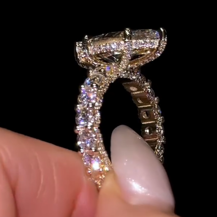 Luxurious 5.2ct Marquise Cut White Sapphire Wedding Ring