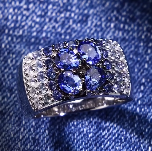 7.2ct Pear Cut Blue Sapphire Engagement Ring 