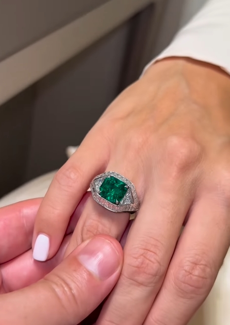 [Copy]5ct Princess Cut White Sapphire Yellow Gold Handmade Men's Ring