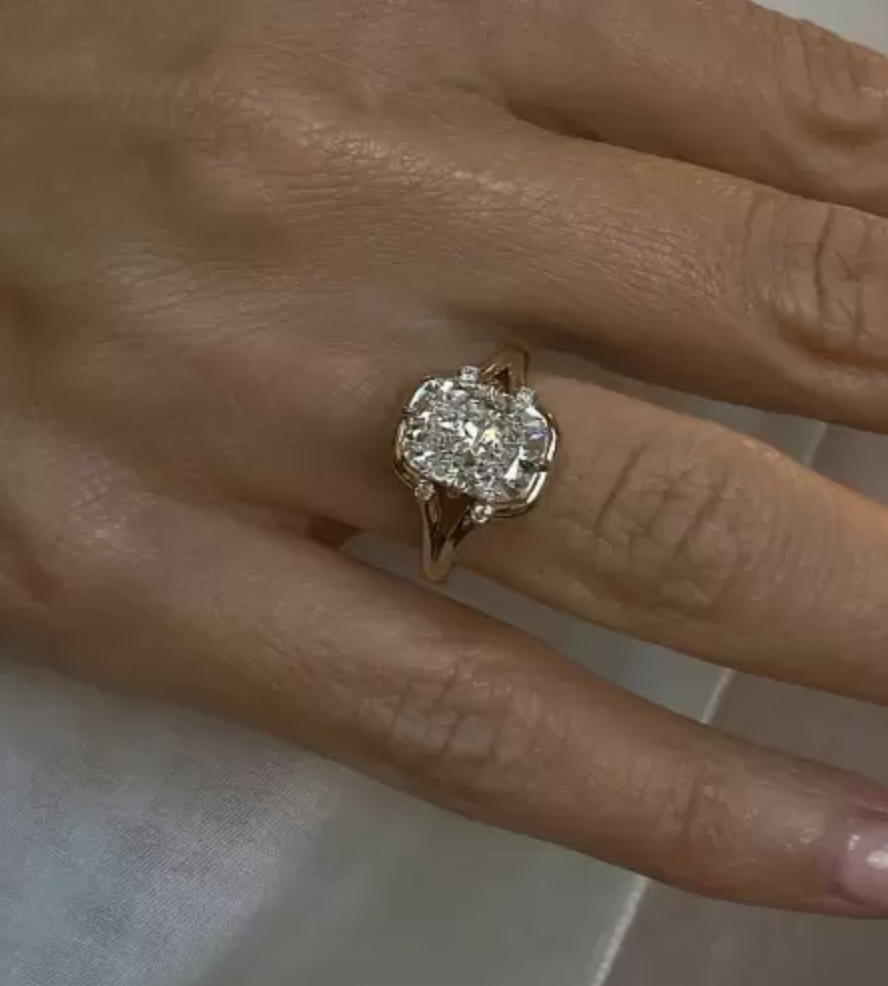 Classic 5.50ct Cushion Cut White Diamond (Engagement) Halo Ring