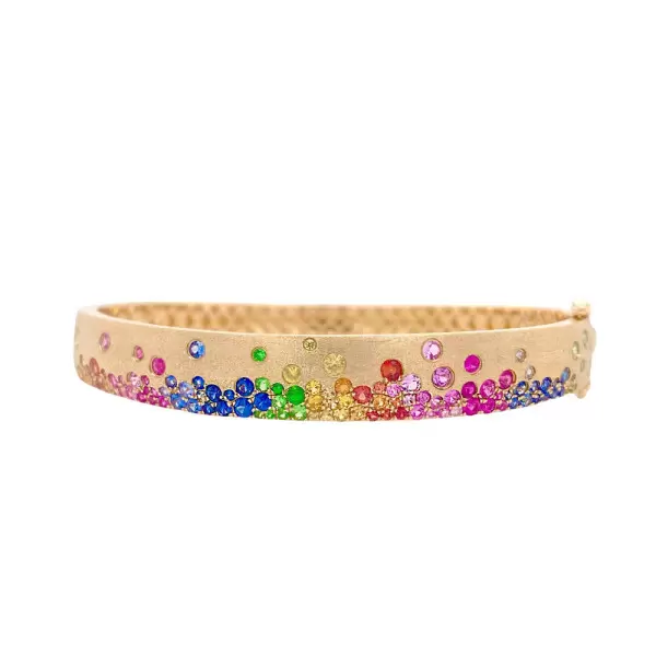 Flush Set Multicolor Sapphire Rainbow Starry Bangle